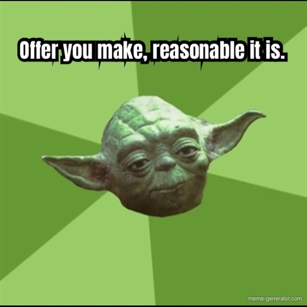 Reasonable offers considered 😊❤️